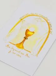 My First Communion Memory Card - Gold
