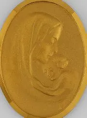 Virgin Mary with Baby Jesus 375 Gold Medal