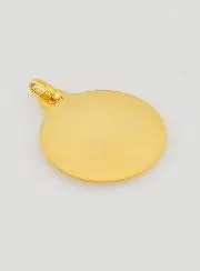 Virgin with Baby Jesus Gold Baptism Medal