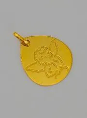 Angel Raphael Gold Baptism Medal