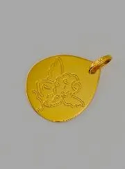 Angel Raphael Gold Baptism Medal