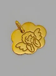 Protective Angel Medal - Cloud Shape in 375 Gold