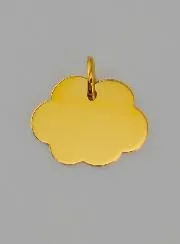 Protective Angel Medal - Cloud Shape in 375 Gold