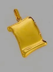 Guardian Angel Gold Parchment Baptism Medal