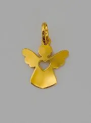Guardian Angel Heart Pendant in 9 Carats Gold