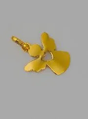 Guardian Angel's Heart 9Kt Gold Baptism Medal