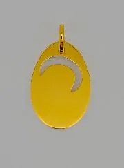 Virgin Mary in Prayer Openwork Gold Medal