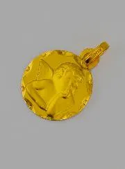 Angel Raphael 375 Gold Baptism Medal
