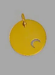 Virign Mary Openwork Gold Baptism Medal