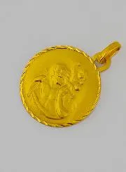 Saint Christopher Yellow Gold Medal