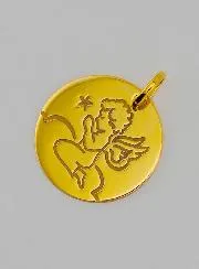 Guardian Angel in Prayer Gold Baptism Medal