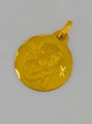 Protective Guardian Angel Gold Baptism Medal