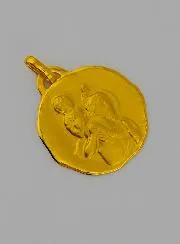 Saint Christopher Gold Baptism Medal