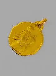 Saint Christopher Gold Baptism Medal