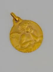 My Protective Guardian Angel Gold Baptism Medal