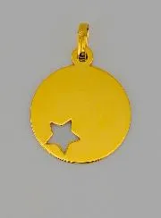 Shepherd's Star Openwork Gold Baptism Medal