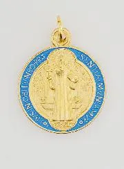 Saint Benedict Gold Plated Metal Medal - 2,1 cm