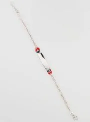925 Silver Baptism Gourmette to Engrave - 2 Ladybugs