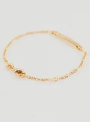 18Kt Gold Plated Baby Baptism Bracelet to Engrave - Horse Mesh