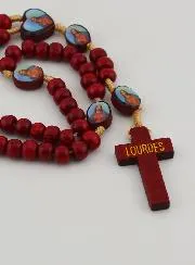 Holy Heart of Jesus Wooden Rosary on a String