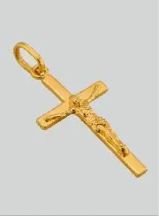 Yellow Solid Gold Christ's Cross Pendant