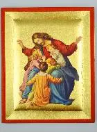 Jesus Christ with Children Handmade Icon