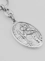 Saint Christopher & Our Lady of Lourdes Key Chain - 4 cm
