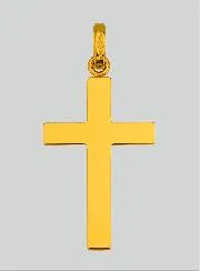 Sculpted Christ's Cross Pendant - Yellow Solid Gold