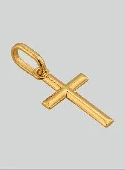 9-Carat Yellow Gold Small Cross Pendant