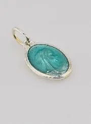 Virgin Mary's Profil Silver Medal - 1,5 cm