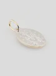 Miraculous Medal in Silver Metal - Blue Enamel - 15 mm