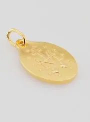 Miraculous Medal Coated With 24K Gold & Silver - 25 mm