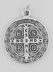 Saint Benedict Metal Medal - 4,6 cm