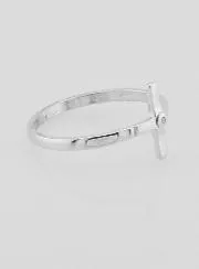 925 Silver Christ's Cross Ring - Size 56