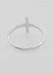 925 Silver Christ's Cross Ring - Size 56