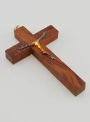 Modern Wood Communion Cross Pendant