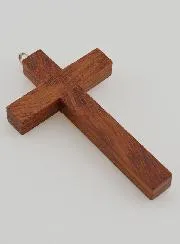 Modern Wood Communion Cross Pendant
