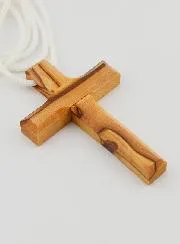 Olive Wood Communion Cross Pendant