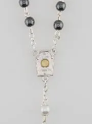 Hematite Rosary & Water of Lourdes