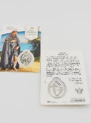 Saint Peregrine Prayer Card with Medal