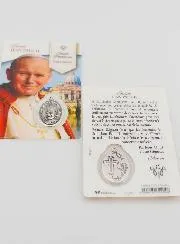 Saint John Paul II Prayer Card with Medal