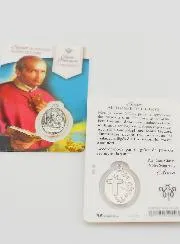 Saint Alphonsus Mary Liguori Prayer Card with Medal
