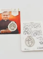 Saint Josemaría Escrivá Prayer Card with Medal