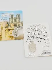 Cathedral of Notre Dame de Paris Prayer Card with Medal