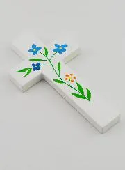 Wood Cross - Field Flowers