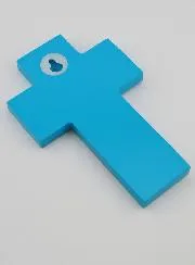 Child Wood Cross - Church & Sailing Boat