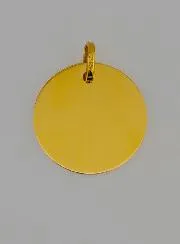 Virgin Mary with Baby Jesus Gold Baptismal Medal