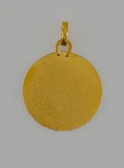 Virgin with Veil Gold Baptismal Medal
