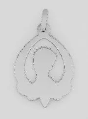 Openwork Solid Silver Medal Our Lady of the Veil