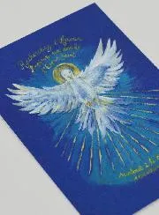 Blue Confirmation Prayer Card - Holy Spirit Dove